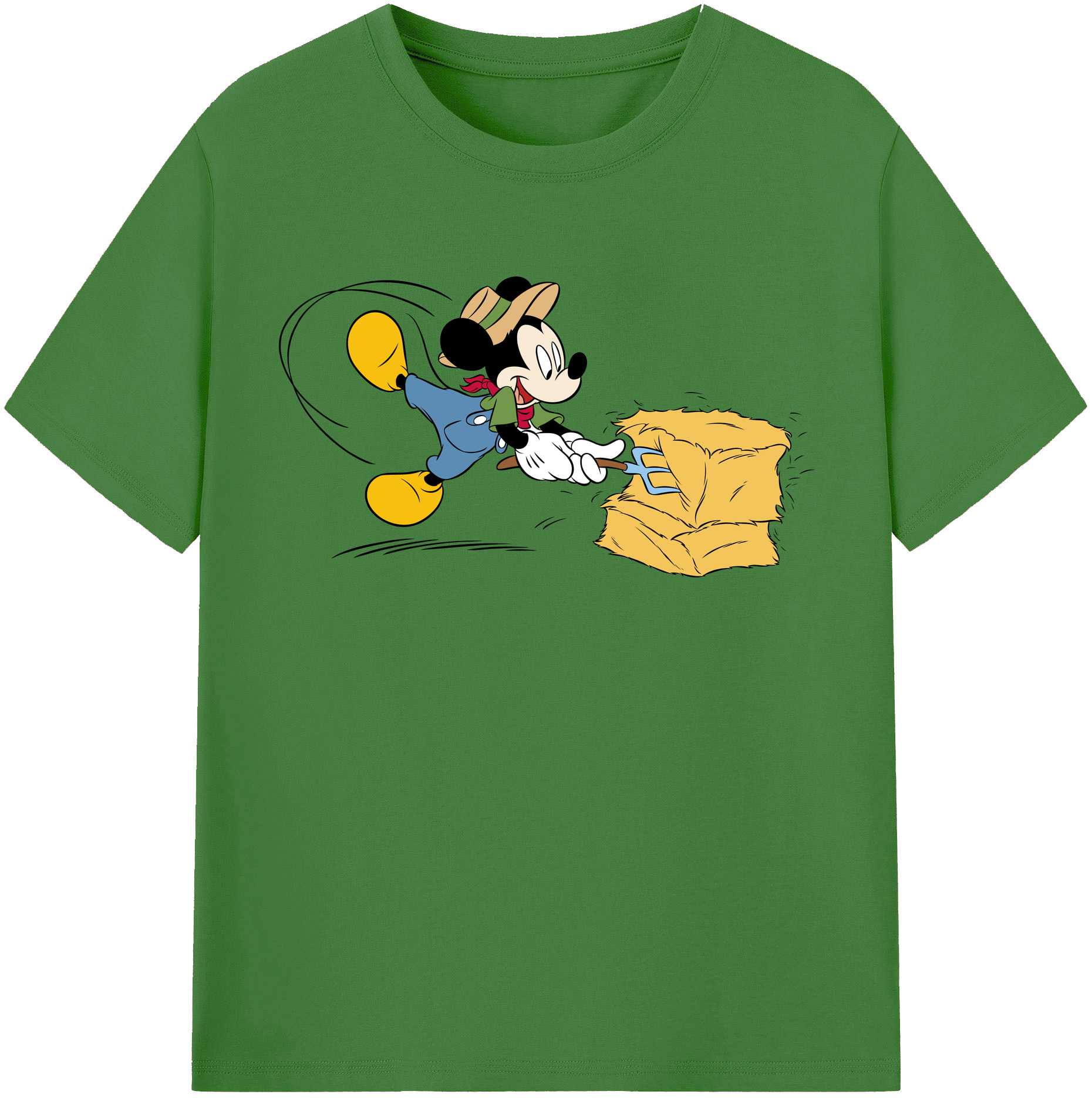 （画像用） ミッキーマウス Mickey Mouse レディースカジュアルプリントTシャツ（綿100％）